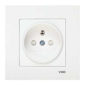 Viko Karre 90967245 Krem Çerçevesiz Ç.K. UPS Topraklı Priz