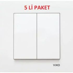 Viko Karre Beyaz İkili Çerçeve
