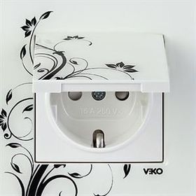 Viko Karre Çiçek Topraklı Priz