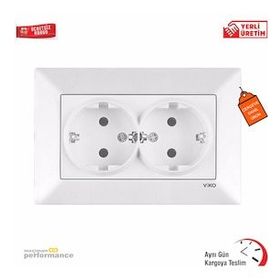 Viko Karre İkili Topraklı Priz + Çerçeve