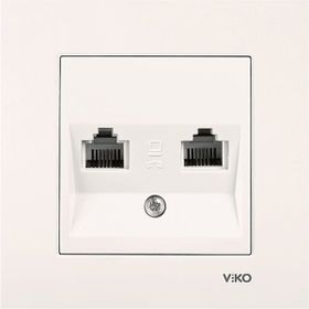 Viko Karre-Meridian Beyaz 2'li Nümeris Cat3 Mekanizma