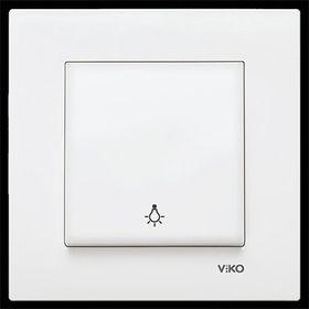 Viko Karre Meridian Beyaz Çerçevesiz Light Anahtarı