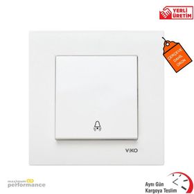 Viko Karre Meridian Beyaz Çerçevesiz Zil Anahtarı