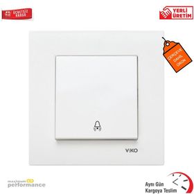 Viko Karre Meridian Beyaz Çerçevesiz Zil Anahtarı
