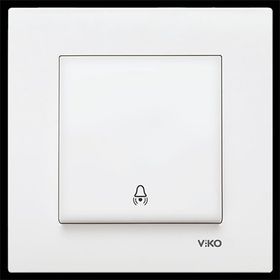 Viko Karre Meridian Beyaz Çerçevesiz Zil Anahtarı