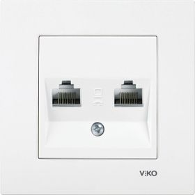 Viko Karre-Meridian Beyaz İkili Data Jacksız Mekanizma