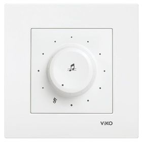 Viko Karre Meridian Beyaz Müzik Yayın Anahtarı Çerçeve Hariç Mekanizma