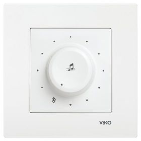 Viko Karre Meridian Beyaz Müzik Yayın Anahtarı Çerçeve Hariç Mekanizma