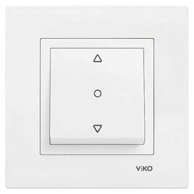 Viko Karre-Meridian Beyaz Tek Düğmeli Jaluzi Mekanizma