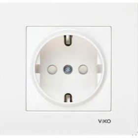 Viko Karre Meridian Beyaz Ups Çocuk Korumalı Mekanızma Çerçeve Hariç Priz