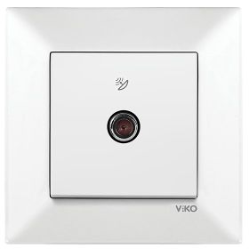 Viko Karre Meridian Beyaz Uydu Prizi F Kon-Sonlu Mekanizması