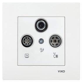 Viko Karre Meridian Beyaz Uydu Sat Sonlu Mekanizma