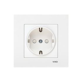 Viko Karre Topraklı Çerçeve Beyaz 12 Adet Çocuk Korumalı Priz