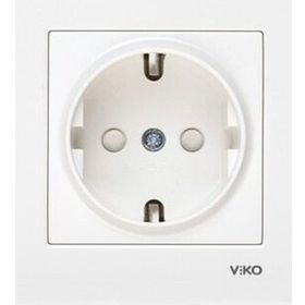 Viko Karre Topraklı Çerçeve Beyaz 12 Adet Çocuk Korumalı Priz