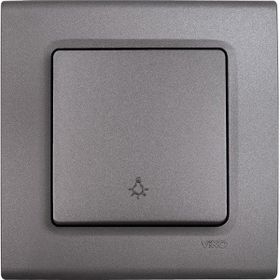 Viko Linnera Life Granit Grisi Light Yaylı Çerçeveli Anahtar