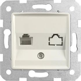 Viko Linnera Rollina Krem Tekli Data Cat 6 Çerçevesiz Internet Prizi