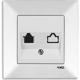Viko Meridian Beyaz Tekli Nümeris Telefon Prizi
