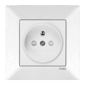 Viko Meridian Çocuk Korumalı Beyaz Kapaklı Topraklı Priz