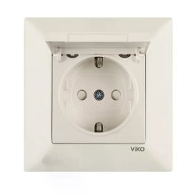 Viko Meridian Çocuk Korumalı Krem Kapaklı Topraklı 5 Adet Priz
