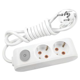 Viko Multi-let 2'li Beyaz Anahtarlı Topraklı 5 metre Priz