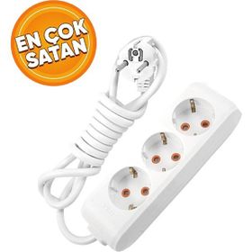 Viko Multi-Let 3 lü Topraklı Kablolu Ç.K 2 Metre Priz