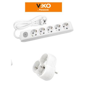 Viko Multi-Let 3'lü Anahtarlı Topraklı Çocuk Korumalı 3 Metre Priz