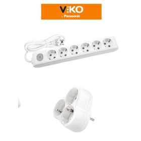 Viko Multi-Let 3'lü Anahtarlı Topraklı Çocuk Korumalı 3 Metre Priz