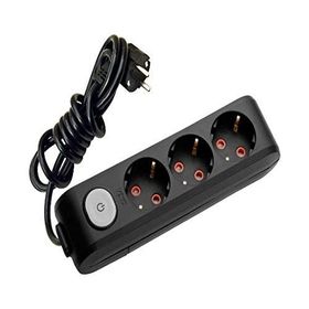 Viko Multi-let 3'lü Anahtarlı Topraklı Çocuk Korumalı 3 Metre Siyah Grup Priz