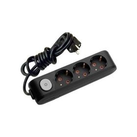 Viko Multi-let 3'lü Anahtarlı Topraklı Çocuk Korumalı 3 Metre Siyah Grup Priz
