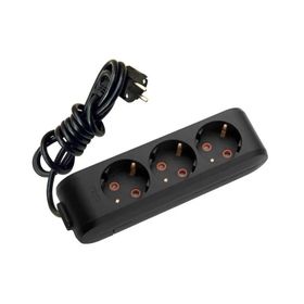 Viko Multi-let 3'lü Anahtarlı Topraklı Çocuk Korumalı 3 Metre Siyah Grup Priz