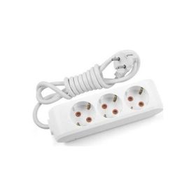 Viko Multi-let 3'lü Anahtarlı Topraklı Çocuk Korumalı 5 Metre Beyaz Grup Priz