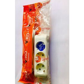 Viko Multi-let 3'lü Topraklı Çocuk Korumalı 2 Metre Beyaz Grup Priz