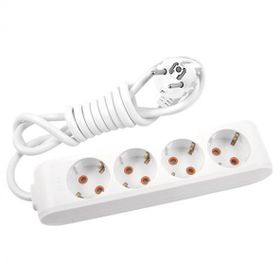 Viko Multi-Let 4'lü Anahtarlı Topraklı Ç.K 3 Metre Priz