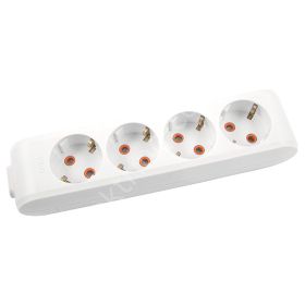 Viko Multi-let 4'lü Beyaz Kablosuz Topraklı Klemensli Priz