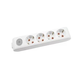Viko Multi-Let 4'lü Topraklı Kablolu Çocuk Korumalı Klemensli Beyaz 4 Adet Anahtarlı Priz