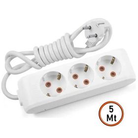 Viko Multi Let 5 mt Çocuk Korumalı 3'lü Toprak Grup Priz