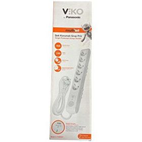 Viko Multi-Let 6'lı Akım Korumalı 1.5 mt Beyaz Uzatma Grup Priz