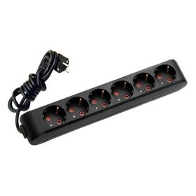 Viko Multi-Let 6'lı Topraklı Çocuk Koruma 2 mt Siyah Priz