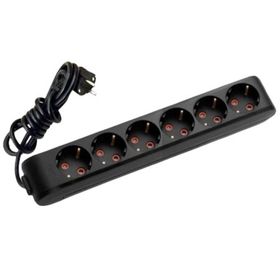 Viko Multi-Let 6'lı Topraklı Çocuk Koruma 2 mt Siyah Priz