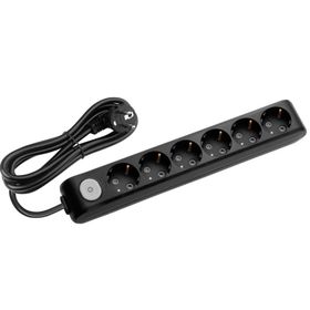 Viko Multi-let 6'lı Topraklı Çocuk Korumalı 2 Metre Siyah Grup Priz