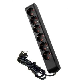 Viko Multi-let 6'lı Topraklı Çocuk Korumalı 3 Metre Siyah Grup Priz