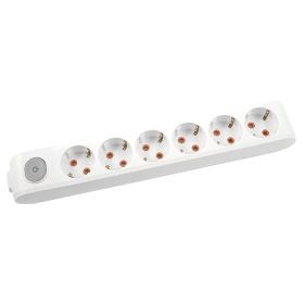 Viko Multi Let Anahtarlı Topraklı Klemensli Beyaz 6'lı Priz