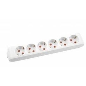 Viko Multi Let Anahtarlı Topraklı Klemensli Beyaz 6'lı Priz
