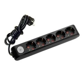 Viko Multi Let Anahtarlı Topraklı Siyah 2 m 5'li Priz