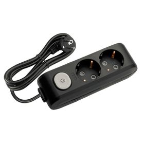 Viko Multi Let Anahtarlı Topraklı Siyah 2 m 5'li Priz