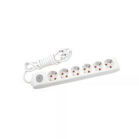 Viko Multi-Let Beyaz 5 Adet 6'lı Topraklı Kablolu Çocuk Korumalı 2 mt Anahtarlı Priz