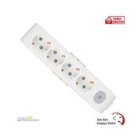 Viko Multi-Let Dörtlü Grup Anahtarlı Topraklı Klemensli Çocuk Korumalı 90137400 Priz