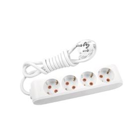 Viko Multilet 5 m Topraklı Kablolu Beyaz 4'lü Priz