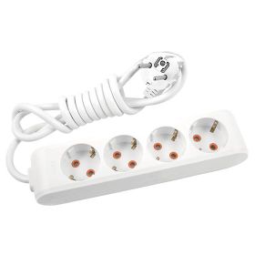 Viko Multilet 5 m Topraklı Kablolu Beyaz 4'lü Priz