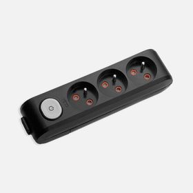Viko Multilet Anahtarlı Siyah Üçlü Topraklı Kablosuz Priz